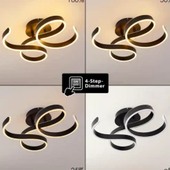 Plafonnier Chippewa LED Noir, 1 lumière