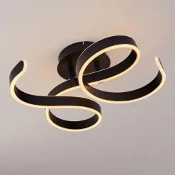 Plafonnier Chippewa LED Noir, 1 lumière