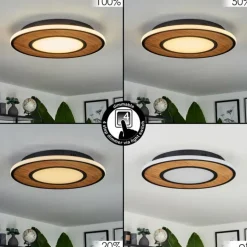 Plafonnier Chrop LED Noir, 1 lumière