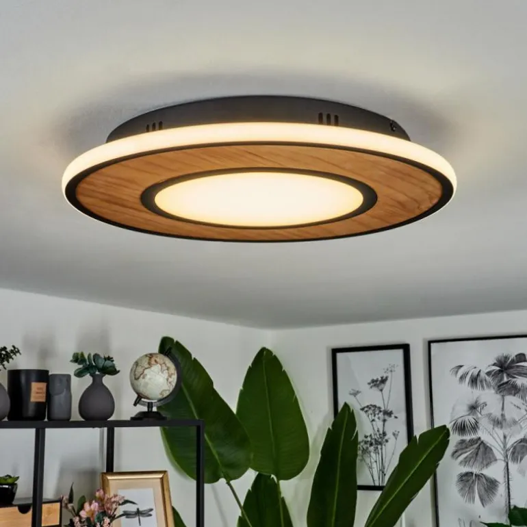 Plafonnier Chrop LED Noir, 1 lumière