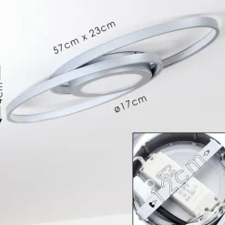 Plafonnier Chunky LED Argenté, 1 lumière