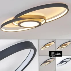 Plafonnier Chunky LED Gris, 1 lumière