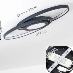 Plafonnier Chunky LED Gris, 1 lumière