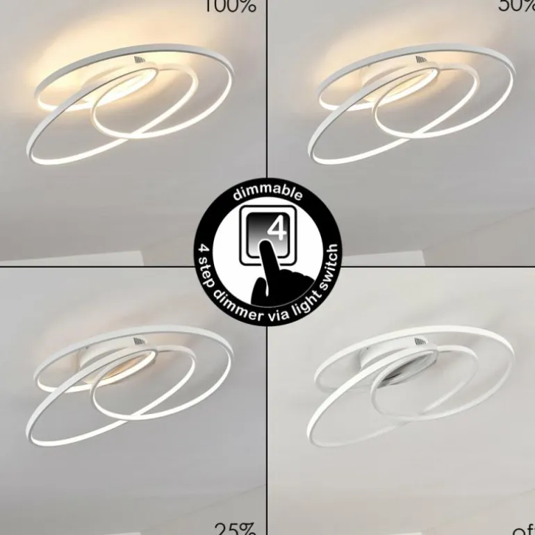Plafonnier Chute LED Blanc, 45 lumières