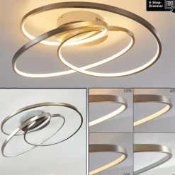 Plafonnier Chute LED Nickel mat, 1 lumière