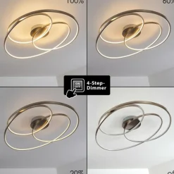 Plafonnier Chute LED Nickel mat, 1 lumière