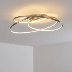 Plafonnier Chute LED Nickel mat, 1 lumière