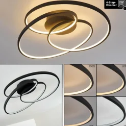 Plafonnier Chute LED Noir, 1 lumière