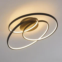 Plafonnier Chute LED Noir, 1 lumière