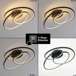 Plafonnier Chute LED Noir, 1 lumière