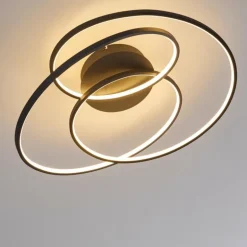 Plafonnier Chute LED Noir, 1 lumière