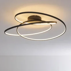 Plafonnier Chute LED Noir, 1 lumière