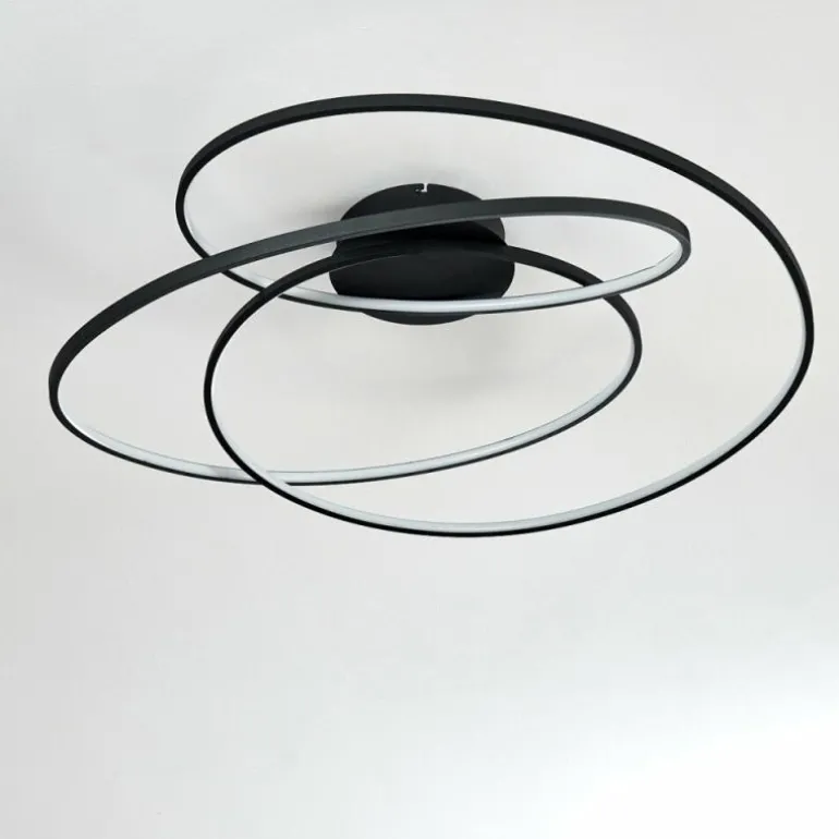 Plafonnier Chute LED Noir, 1 lumière