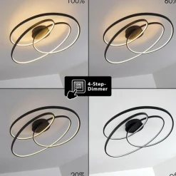 Plafonnier Chute LED Noir, 1 lumière