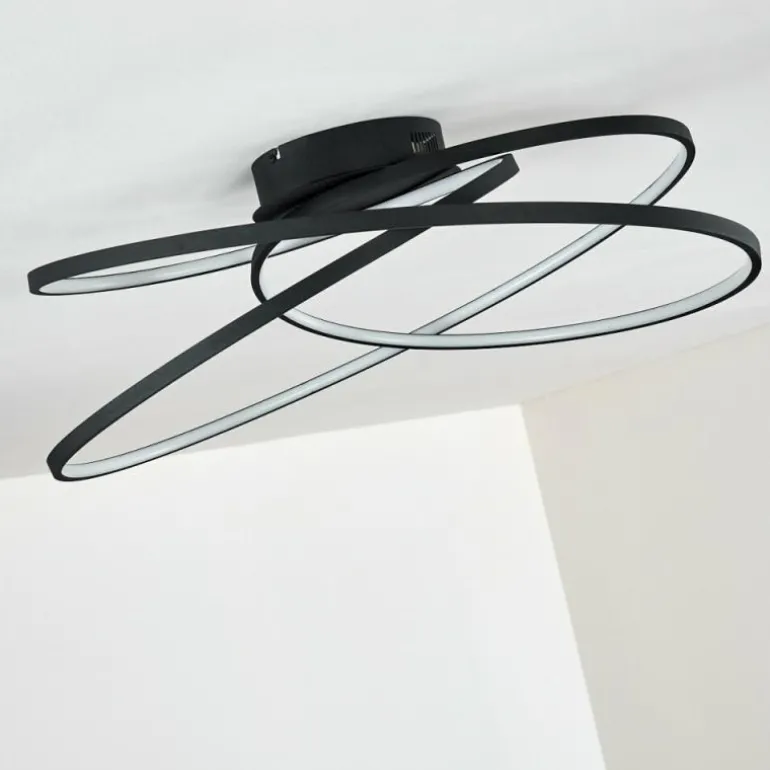 Plafonnier Chute LED Noir, 1 lumière