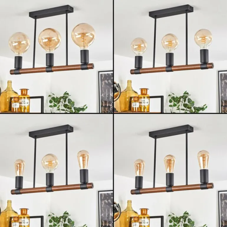 Plafonnier Clayhurst Noir, 3 lumières