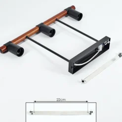 Plafonnier Clayhurst Noir, 3 lumières