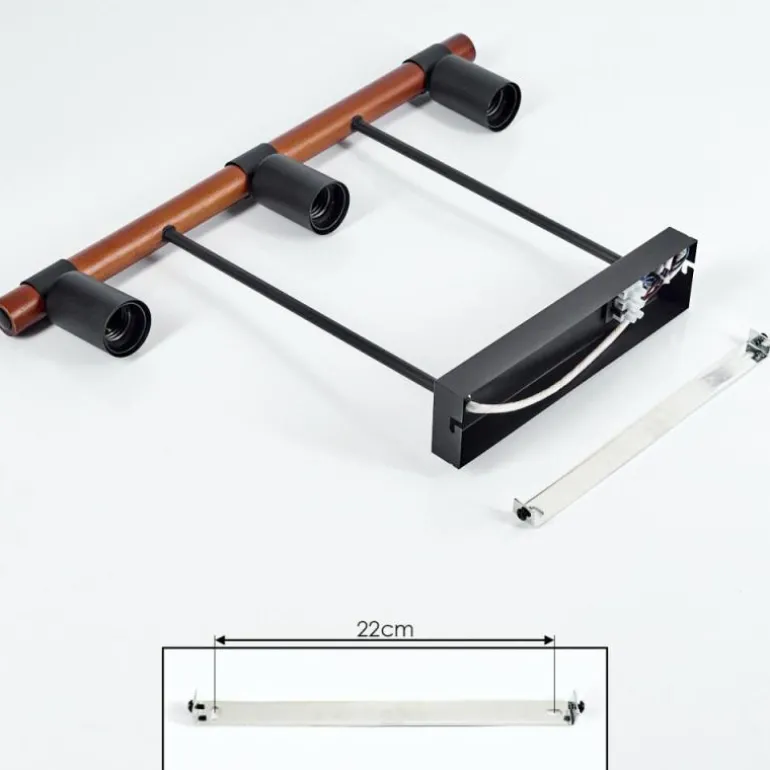 Plafonnier Clayhurst Noir, 3 lumières