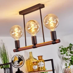 Plafonnier Clayhurst Noir, 3 lumières