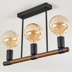 Plafonnier Clayhurst Noir, 3 lumières