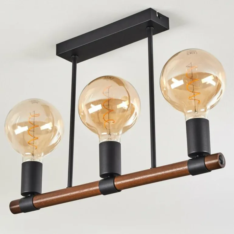 Plafonnier Clayhurst Noir, 3 lumières