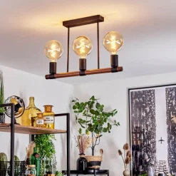 Plafonnier Clayhurst Noir, 3 lumières