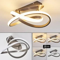 Plafonnier Cochato LED Nickel mat, 1 lumière