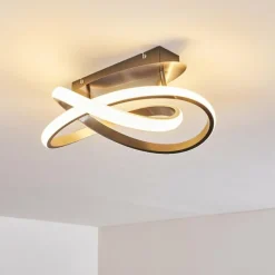 Plafonnier Cochato LED Nickel mat, 1 lumière