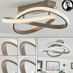 Plafonnier Cochato LED Nickel mat, 1 lumière