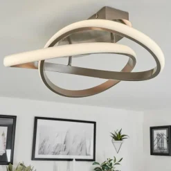 Plafonnier Cochato LED Nickel mat, 1 lumière