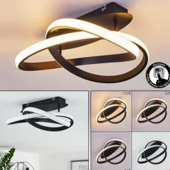 Plafonnier Cochato LED Noir, Blanc, 2 lumières