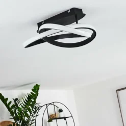Plafonnier Cochato LED Noir, Blanc, 2 lumières