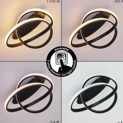 Plafonnier Cochato LED Noir, Blanc, 2 lumières