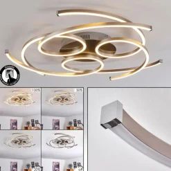 Plafonnier Cojcam LED Nickel mat, 3 lumières
