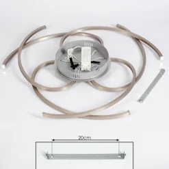 Plafonnier Cojcam LED Nickel mat, 3 lumières