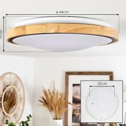 Plafonnier Corinto LED Écru, Noir, 1 lumière