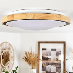 Plafonnier Corinto LED Écru, Noir, 1 lumière