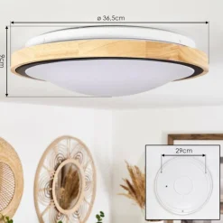 Plafonnier Corinto LED Écru, Noir, 1 lumière