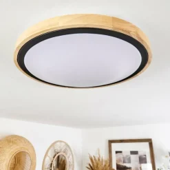 Plafonnier Corinto LED Écru, Noir, 1 lumière