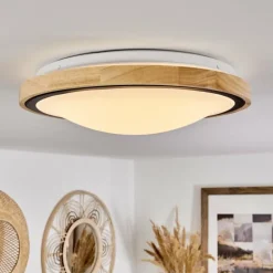 Plafonnier Corinto LED Écru, Noir, 1 lumière