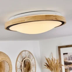 Plafonnier Corinto LED Écru, Noir, 1 lumière