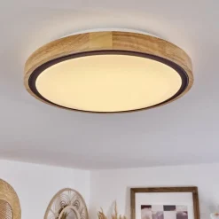 Plafonnier Corinto LED Écru, Noir, 1 lumière