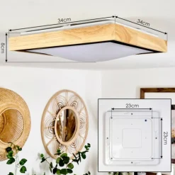 Plafonnier Corinto LED Écru, Noir, 1 lumière