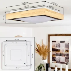 Plafonnier Corinto LED Écru, Noir, 1 lumière