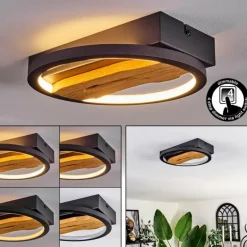 Plafonnier Cornol LED Écru, Noir, 1 lumière