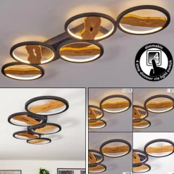 Plafonnier Cornol LED Écru, Noir, 1 lumière