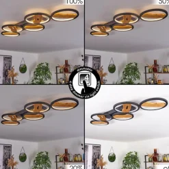 Plafonnier Cornol LED Écru, Noir, 1 lumière