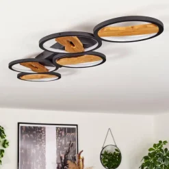 Plafonnier Cornol LED Écru, Noir, 1 lumière