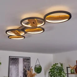 Plafonnier Cornol LED Écru, Noir, 1 lumière