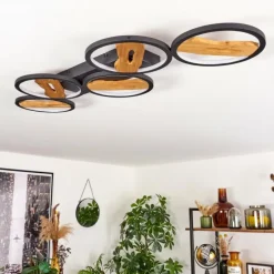 Plafonnier Cornol LED Écru, Noir, 1 lumière